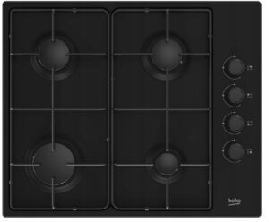 Płyta gazowa Beko HIBG64120SB - 4 palniki, 60cm, Czarna