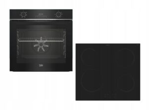 Zestaw do Zabudowy w Kolorze Czarnym: Piekarnik BEKO BEYOND BBIE17301BD + Płyta Indukcyjna CANDY CI642CBB/1