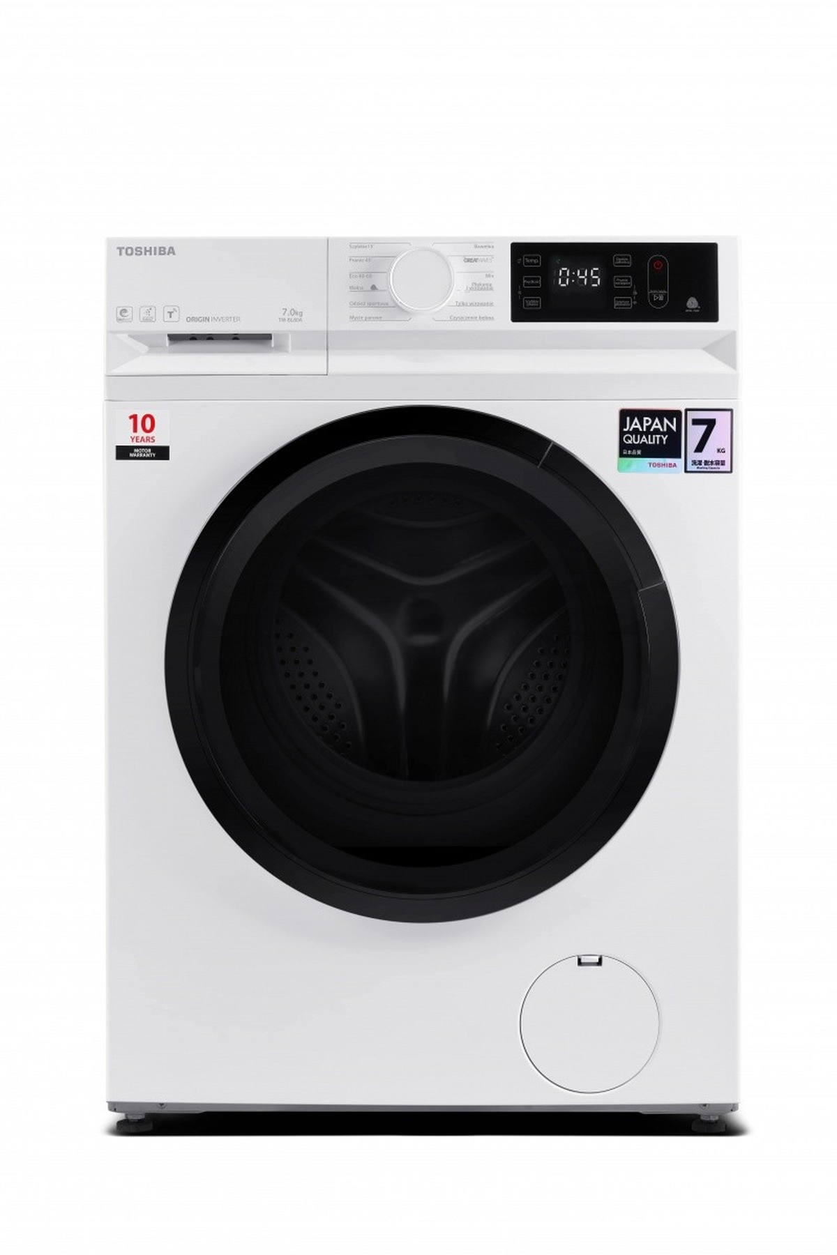 Toshiba TW-BL80A2PL (WK) - Slim Pralka Automatyczna 7kg z Wi-Fi i Technologią Ultra Fine Bubble