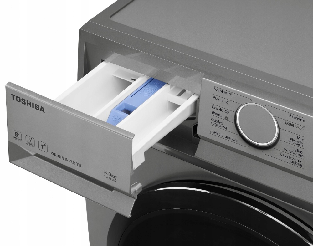 Pralka TOSHIBA TW-BL90A4PL(SS) - Wolnostojąca, 8 kg, 1400 obr/min, Klasa B - obrazek 5