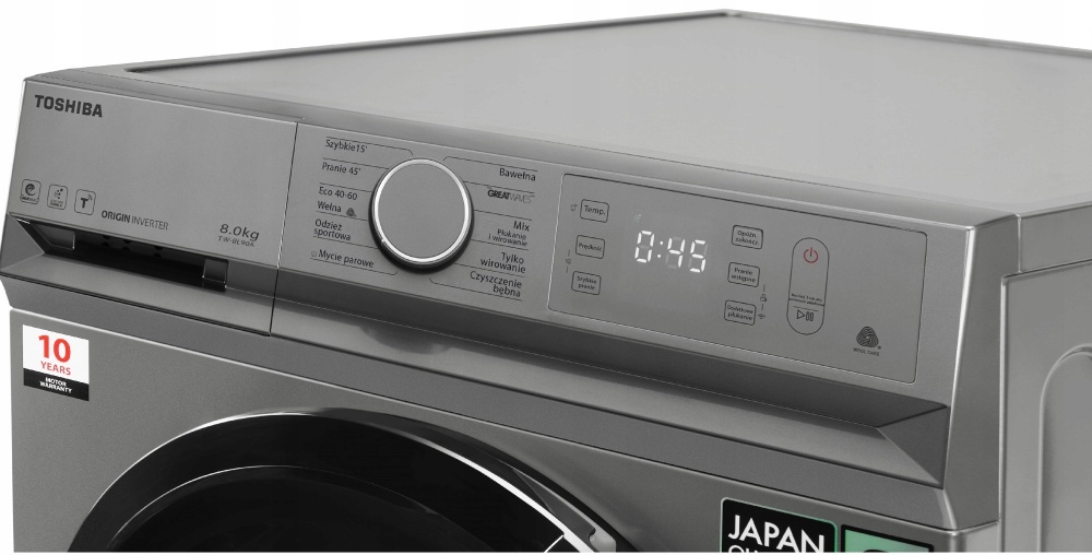Pralka TOSHIBA TW-BL90A4PL(SS) - Wolnostojąca, 8 kg, 1400 obr/min, Klasa B - obrazek 4
